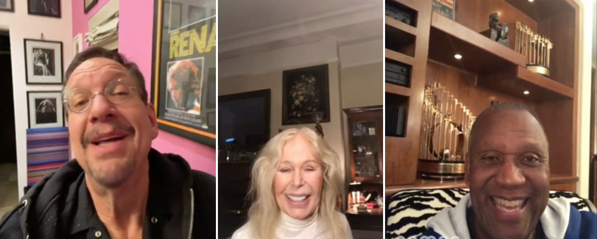 Penn Jillette, Loretta Swit and Joe Carter Penn Jillette, Loretta Swit and Joe Carter