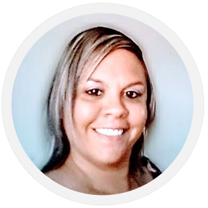 Jessica Heino Woman in floral shirt smiling at camera