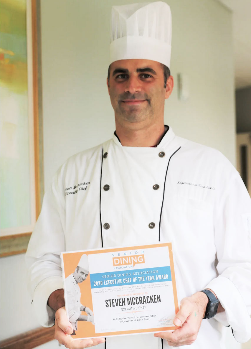 Award winning chef Steven McCracken -SDA&rsquo;s Executive Chef of the year for 2020